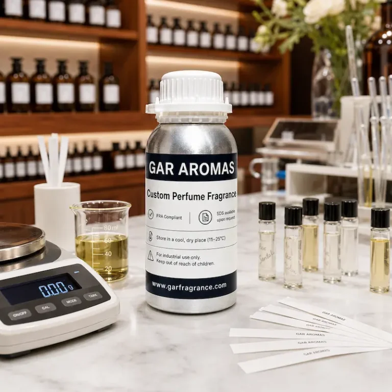 Custom Perfume Fragrance development from Gar Aromas for perfume brands, private label perfumes, and OEM perfume projects